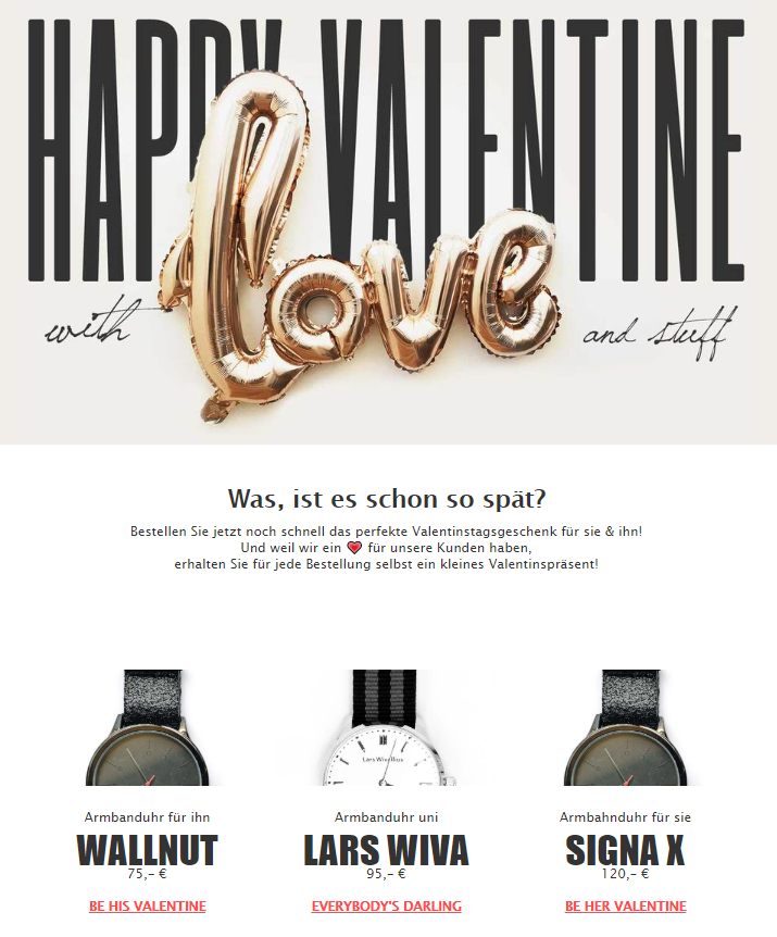 Newsletter Beispiel Kundenpräsent