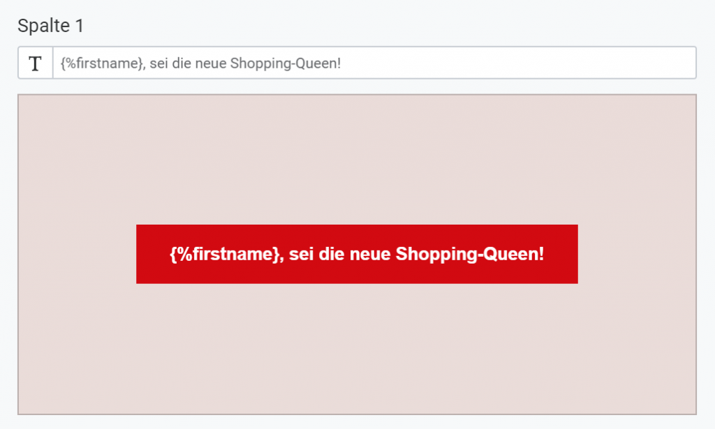 Personalisierter Call-to-Action im Newsletter