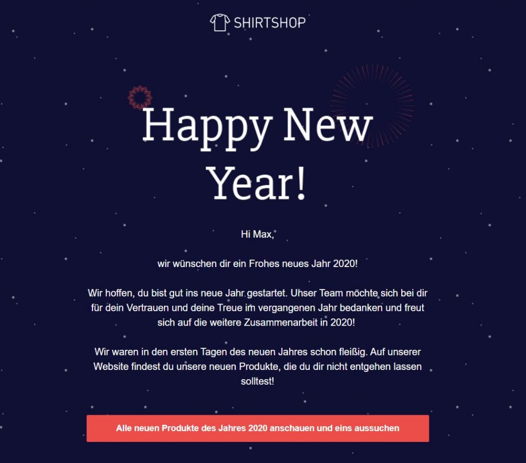 Zu langer Call-to-Action im Newsletter