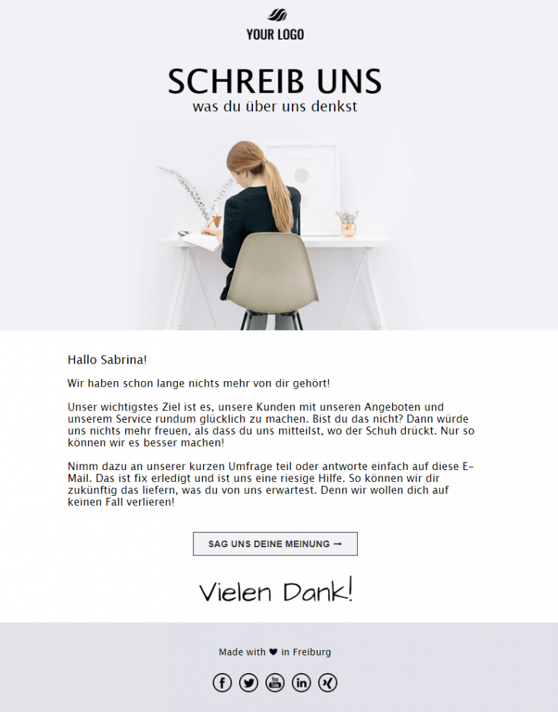 Newsletter Empfänger mit Umfrage reaktivieren