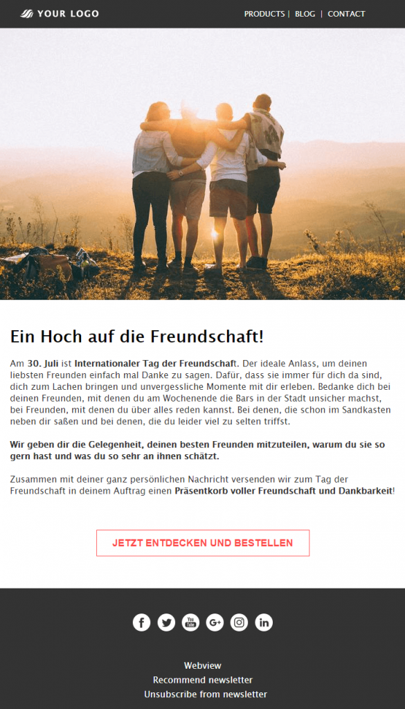 Sommer-Newsletter Freundschaft