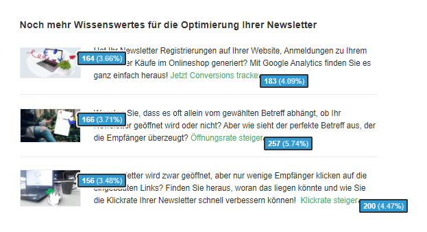 Klickverhalten der Abonnenten analysieren