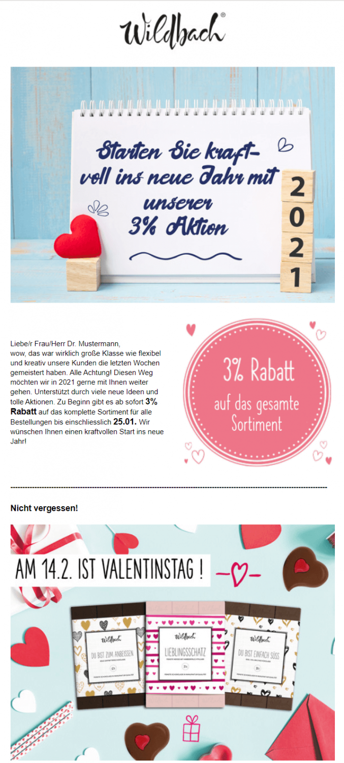 Beispiel Newsletter mit Bildern