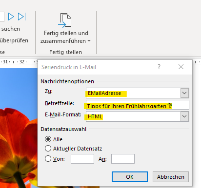 E-Mail Seriendruck