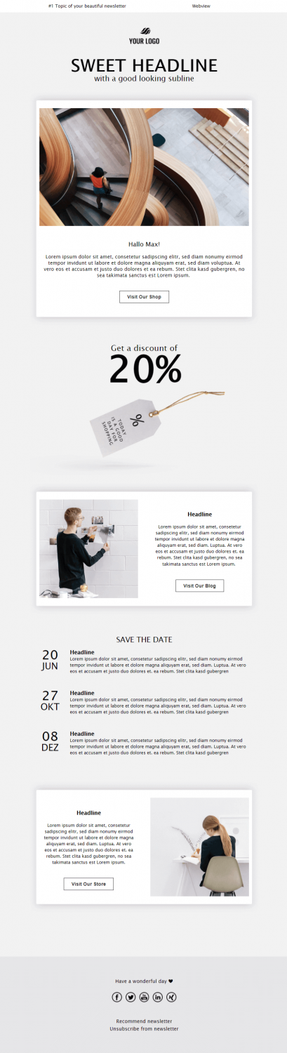 Beste Business Newsletter Templates