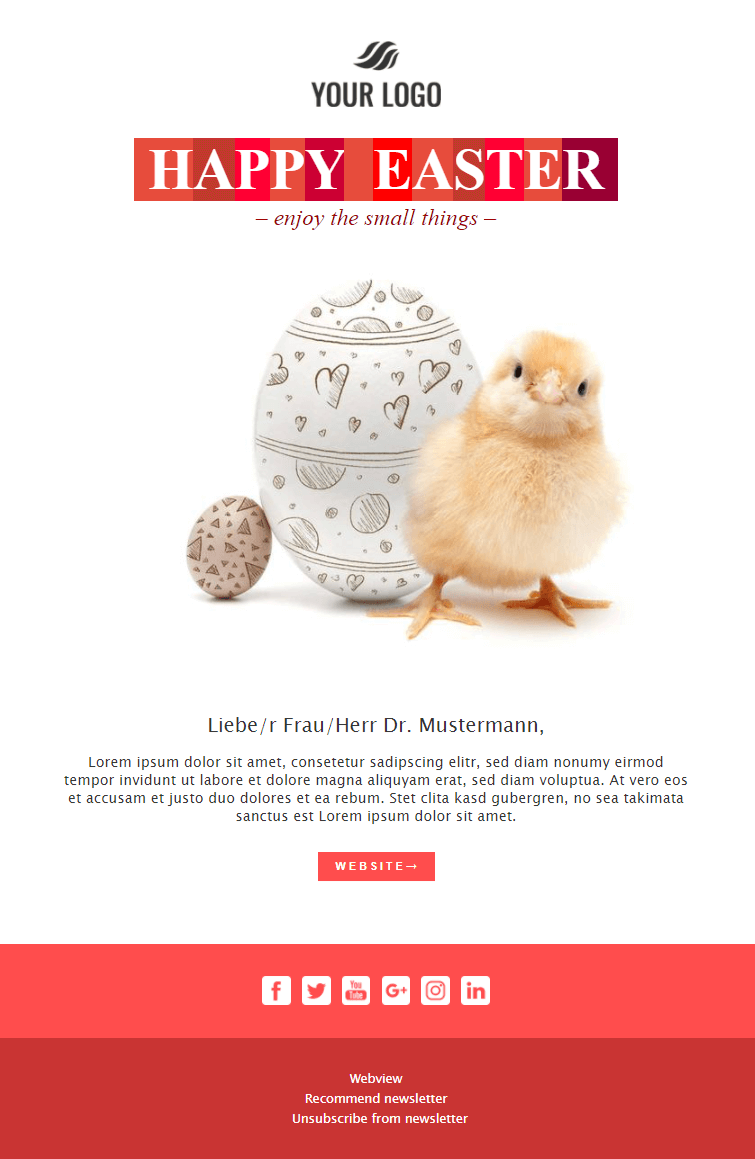 Newsletter-Vorlage Ostern