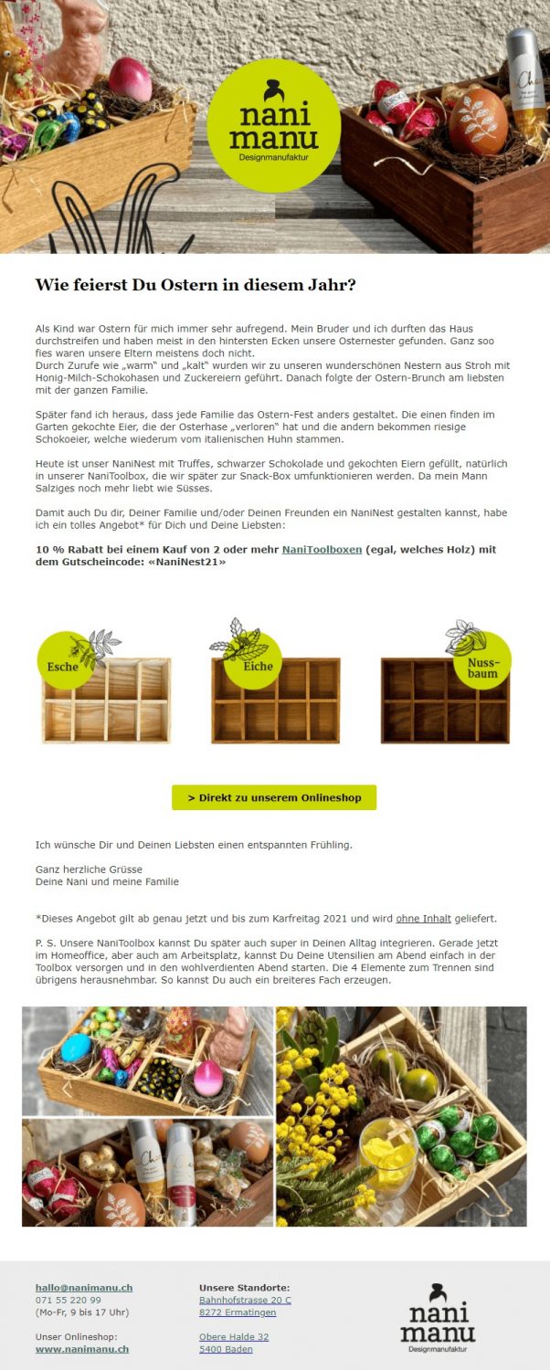 Beispiel Osternewsletter_ Designmanufaktur