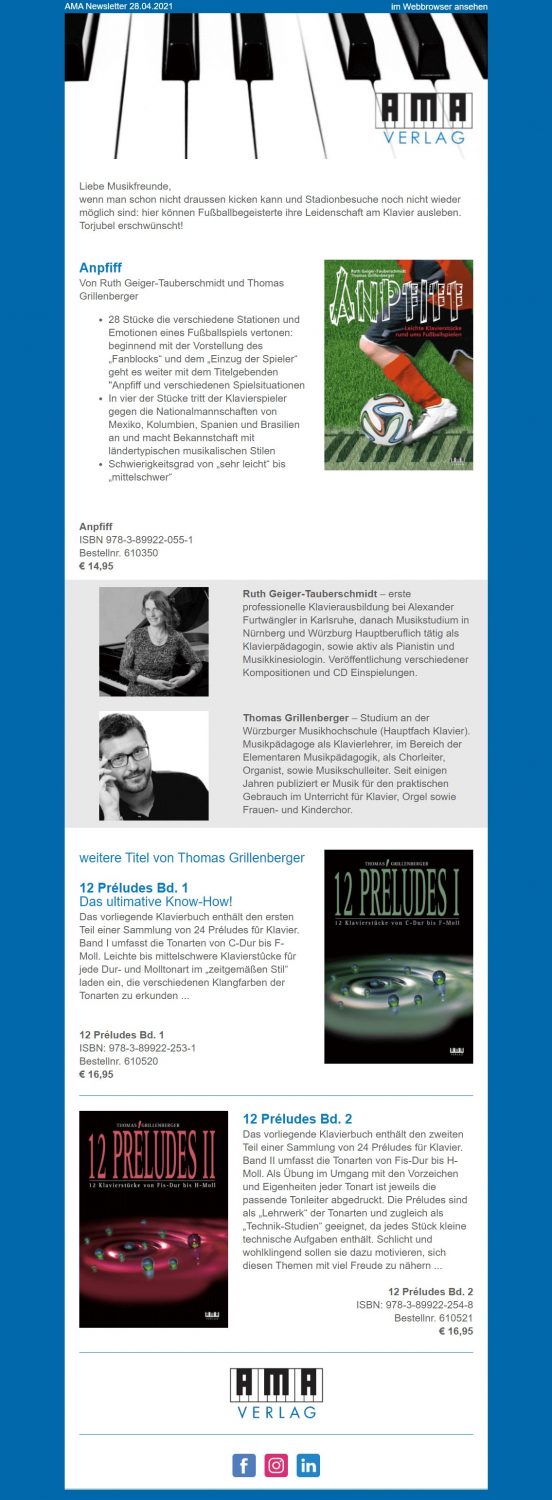 EM-Newsletter-Beispiel AMA-Verlag