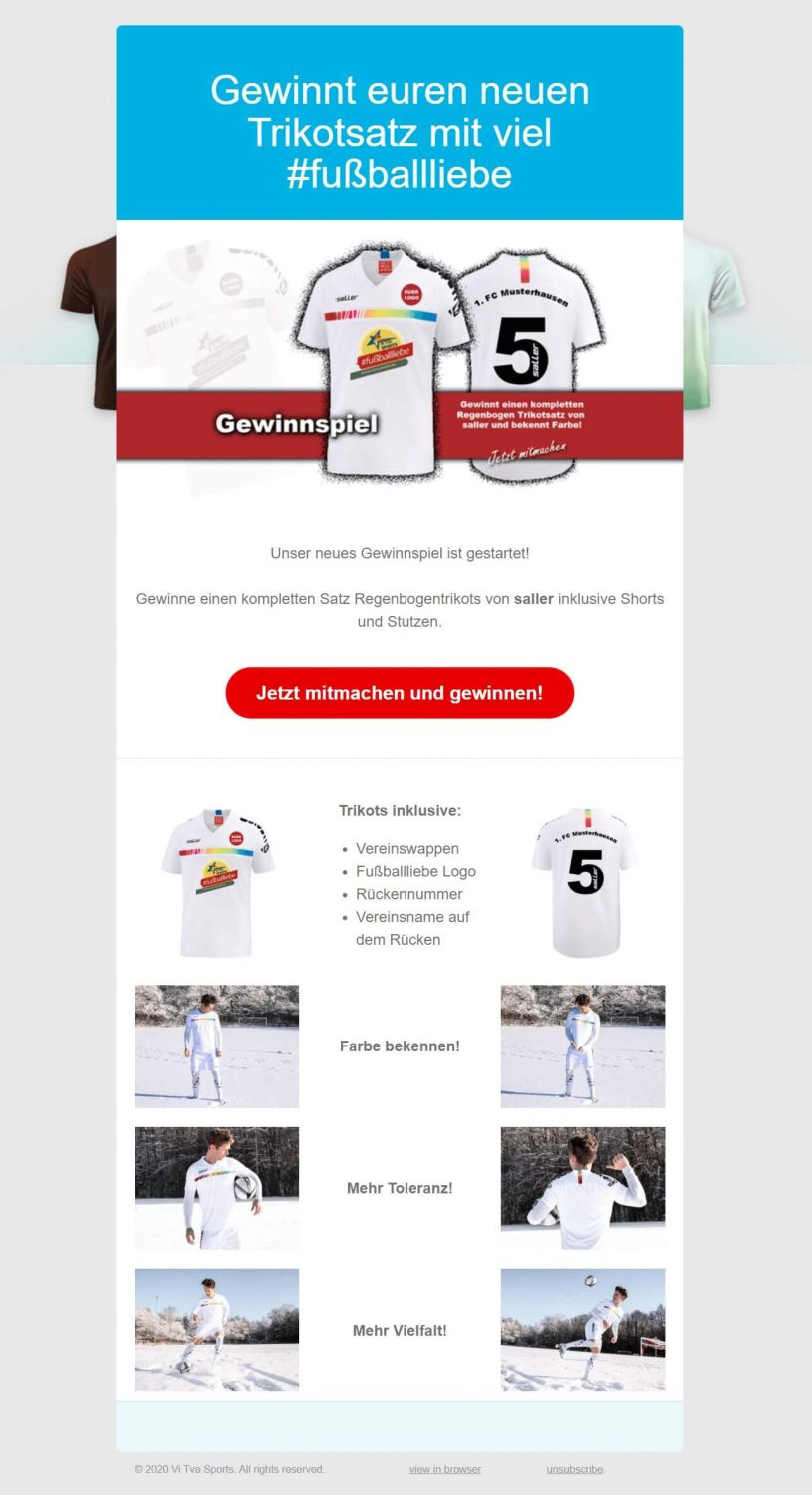 EM-Newsletter-Beispiel Vitva-Sports