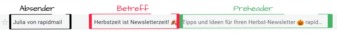 Grafik Absender Betreff Preheader