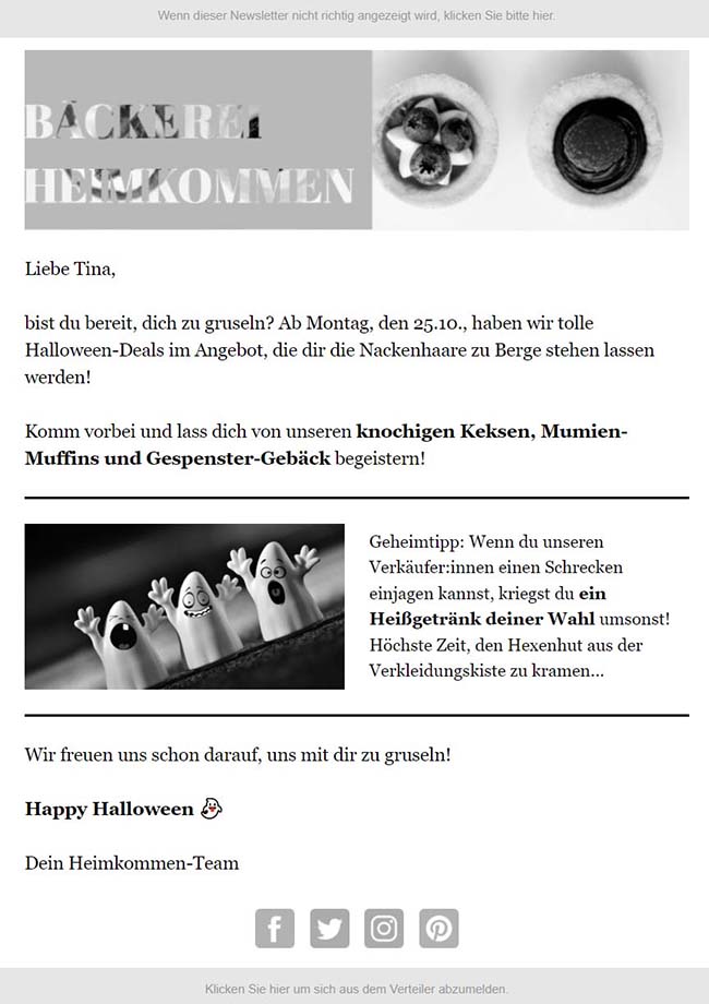 Newsletterbeispiel Heimkommen