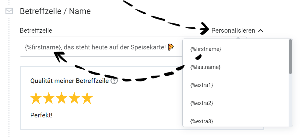 Personalisierung im Newsletter