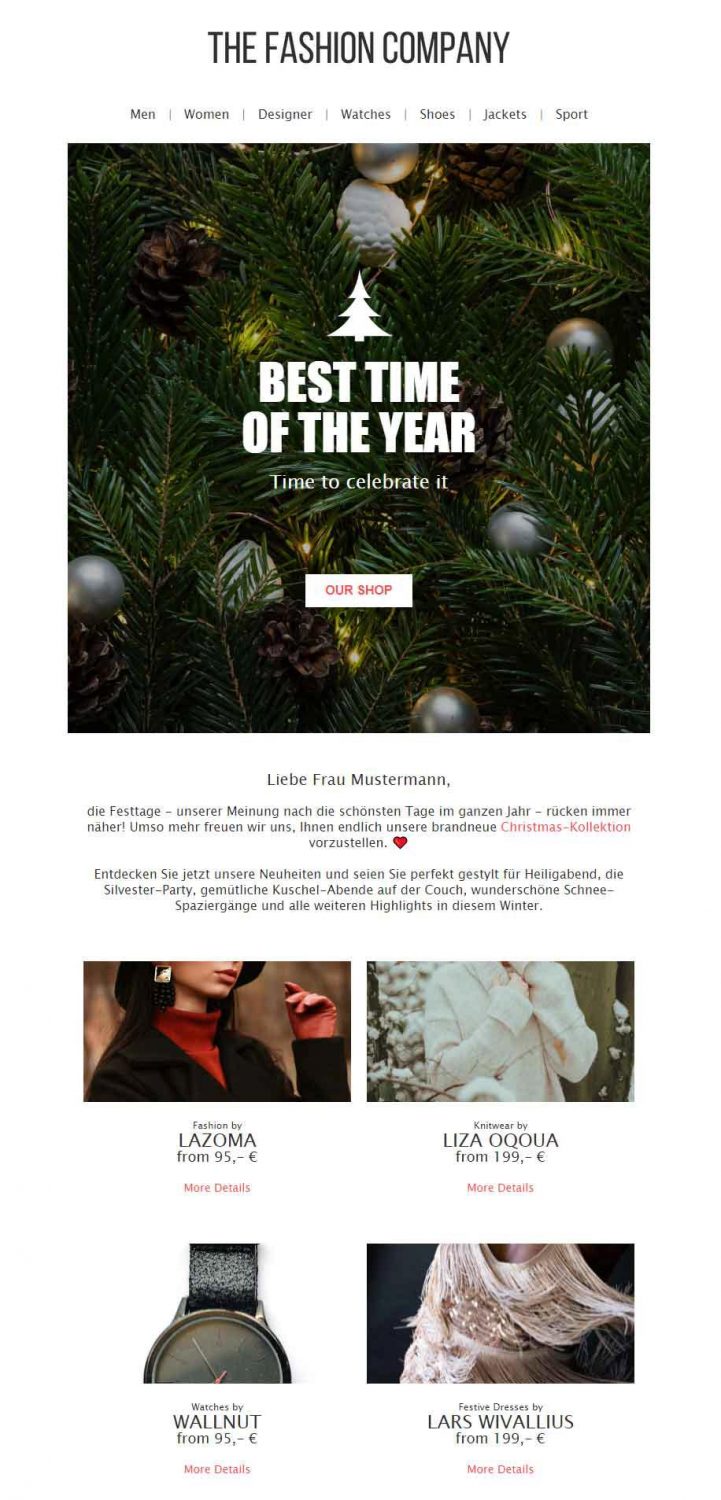 Newsletter-Template Weihnachten