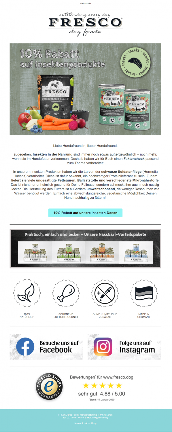 E Commerce Mail Beispiel