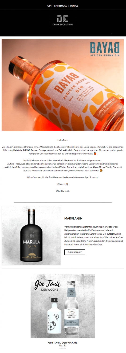 Newsletter Beispiele