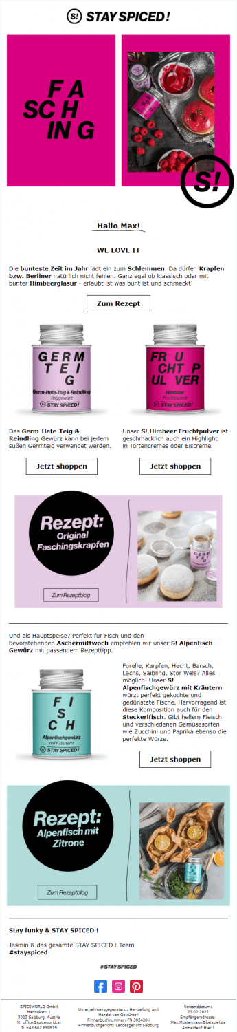 Online Newsletter Beispiel
