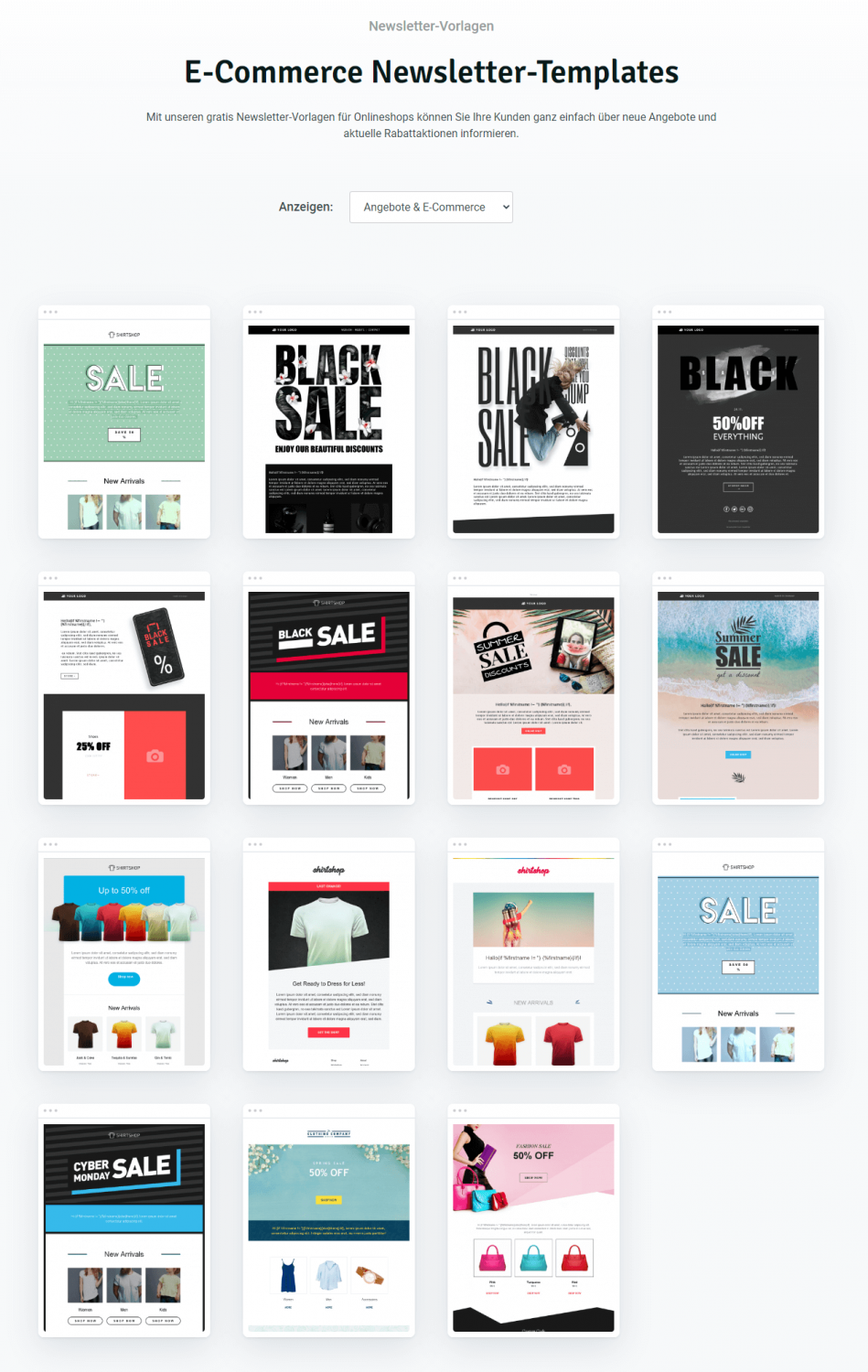 Shop Newsletter Templates