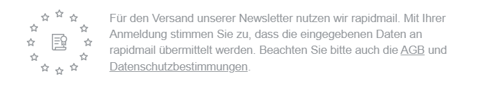 Datenschutzhinweise im Anmeldeformular I rapidmail