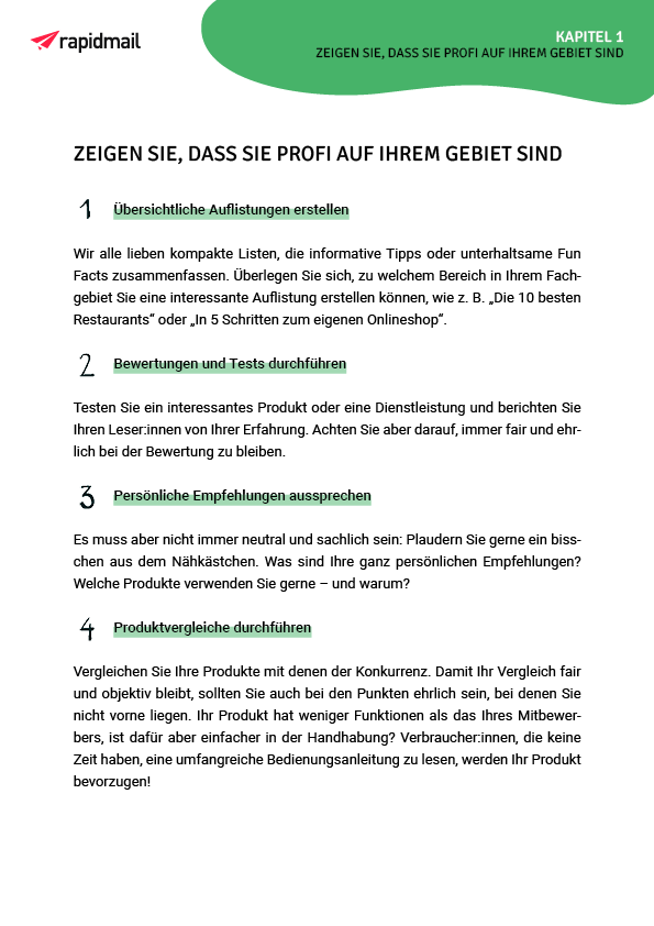Kreative Ideen für Newsletter
