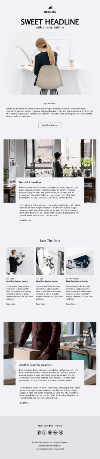 Template für Business-Newsletter