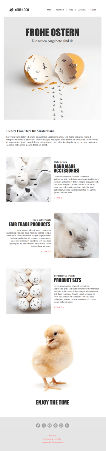 Newsletter-Template Ostern
