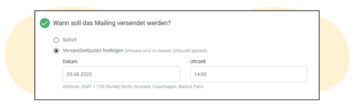 den Versandzeitpunkt festlegen mit rapidmail