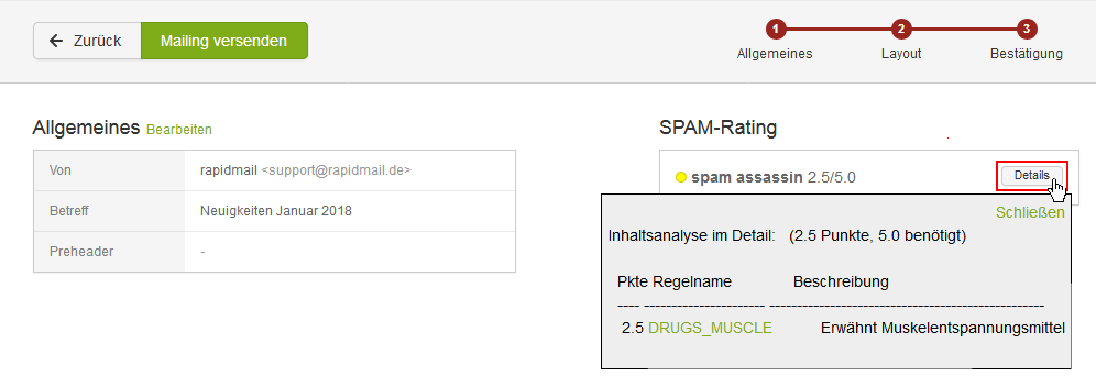 Spam- / Junk-Einstufung vermeiden 1