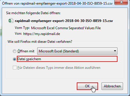 Double-Opt-In Daten (DOI) exportieren