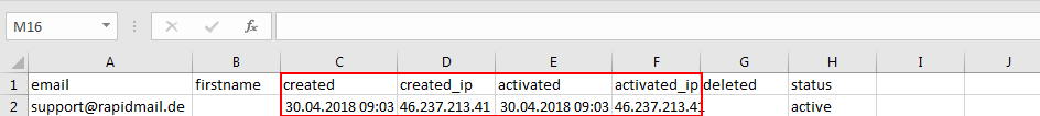 Double-Opt-In Daten (DOI) exportieren