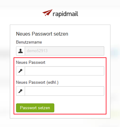 Login vergessen