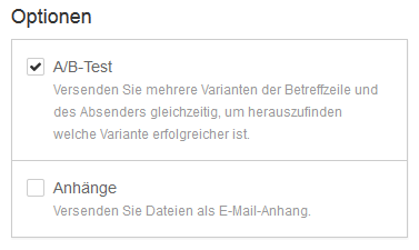 AB-Test Mailing