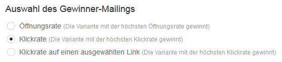 AB-Test Mailing