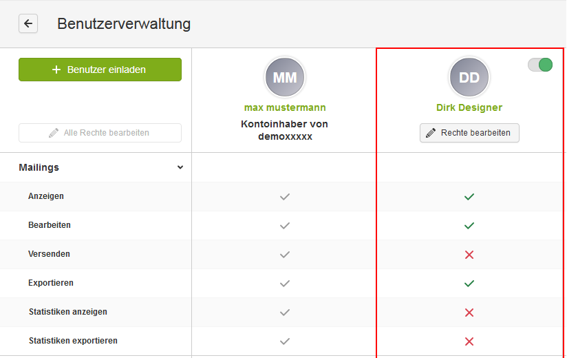 Benutzerverwaltung