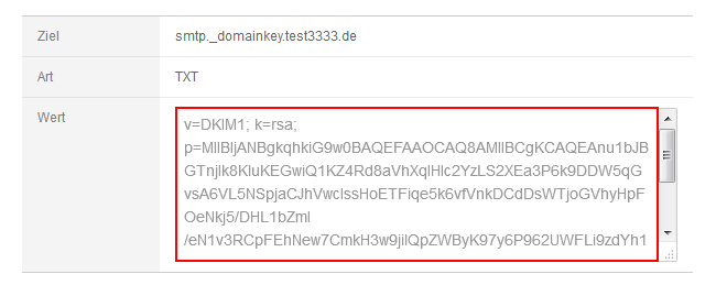 DKIM-Schlüssen für Transaktionsmails einrichten