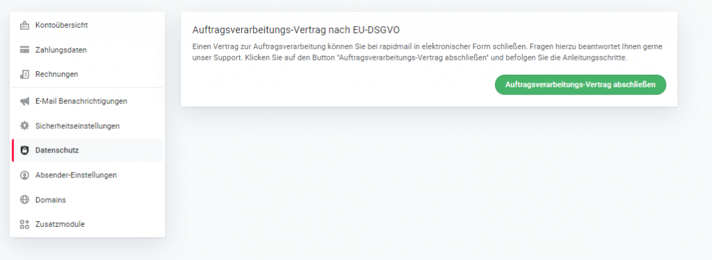 DSGVO Vertrag