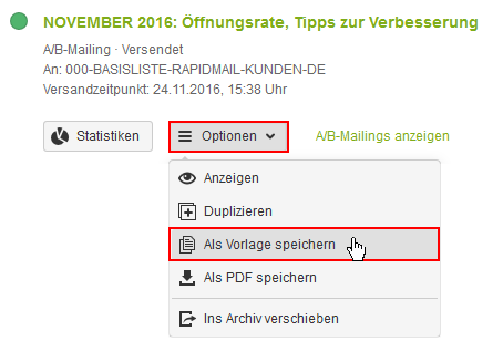 Eigene Newsletter-Vorlagen abspeichern