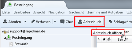 Empfänger aus Thunderbird