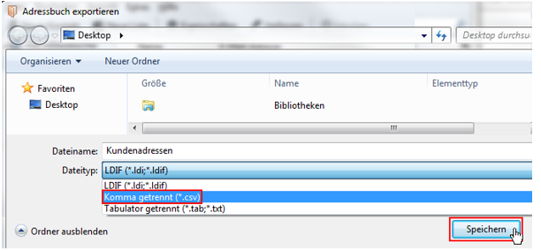 Empfänger aus Thunderbird