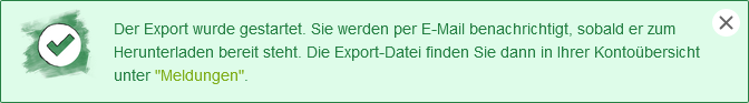 Empfänger exportieren - Empfänger Download