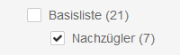 Nachzügler anschreiben mit Segment