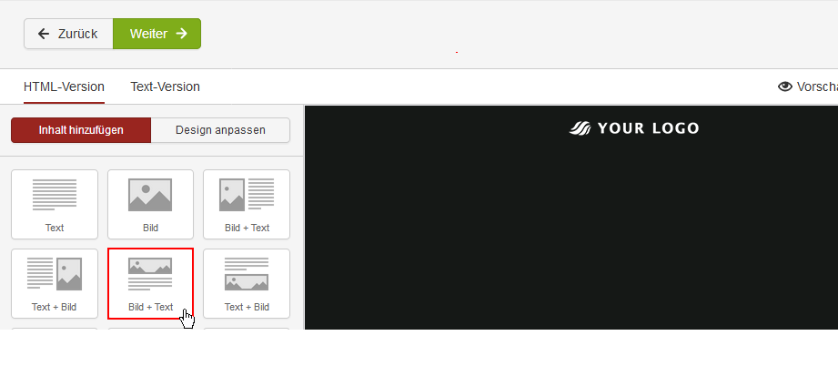 Unterschrift in Newsletter einfügen