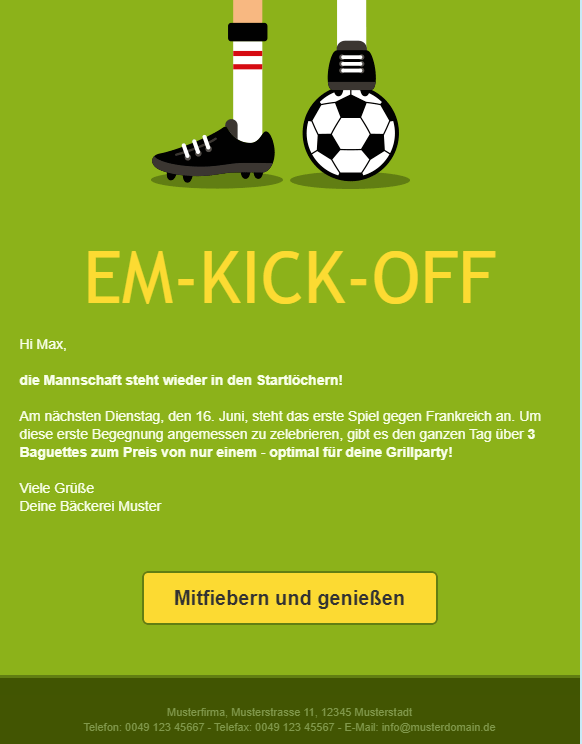 Newsletter Fußball EM