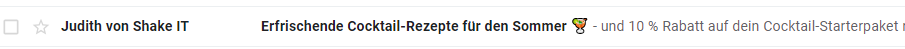 Beispiel Emoji im Email-Betreff