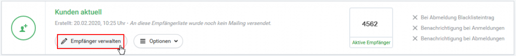 Empfänger E-Mail Adresse DSGVO-konform löschen