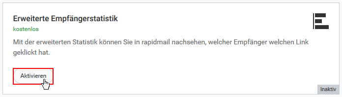Erweiterte Empfängerstatistik aktivieren