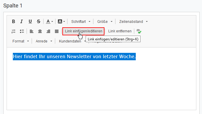 Im Newsletter auf einen anderen rapidmail-Newsletter verlinken