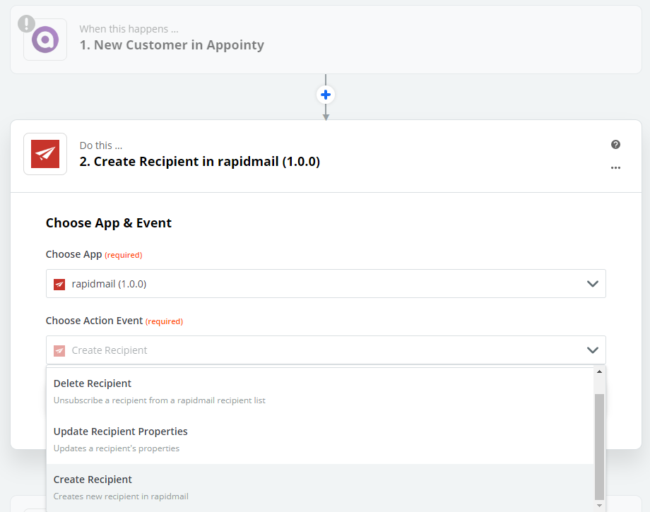 Zapier-Anbindung für rapidmail Newsletter