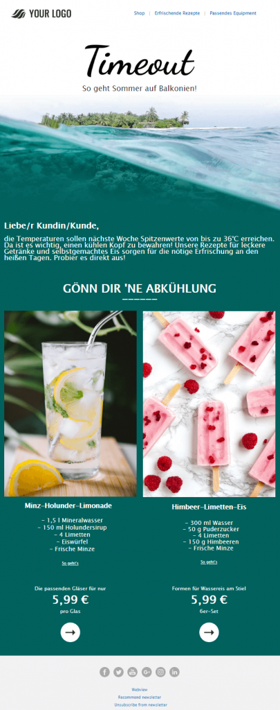 Conversions für verschiedene Bild-Klicks im Newsletter tracken