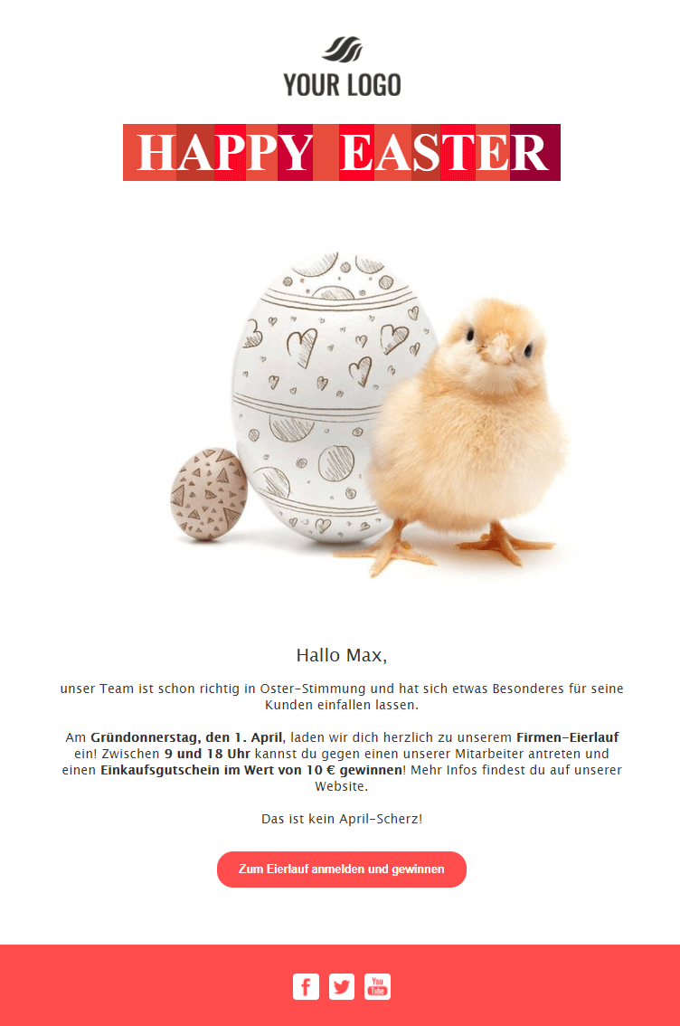 Template für Oster-Newsletter