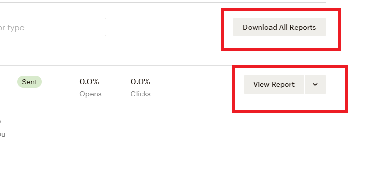 Mailchimp report export